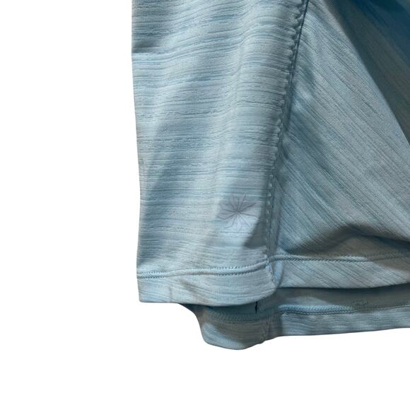 ATHLETA | Pacifica Ruched Rash Guard 1/2 Zip Top Light Blue Sz XL - Picture 8 of 8